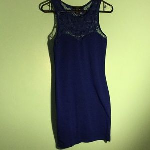 Royal Blue Maxi Dress w/ Lace